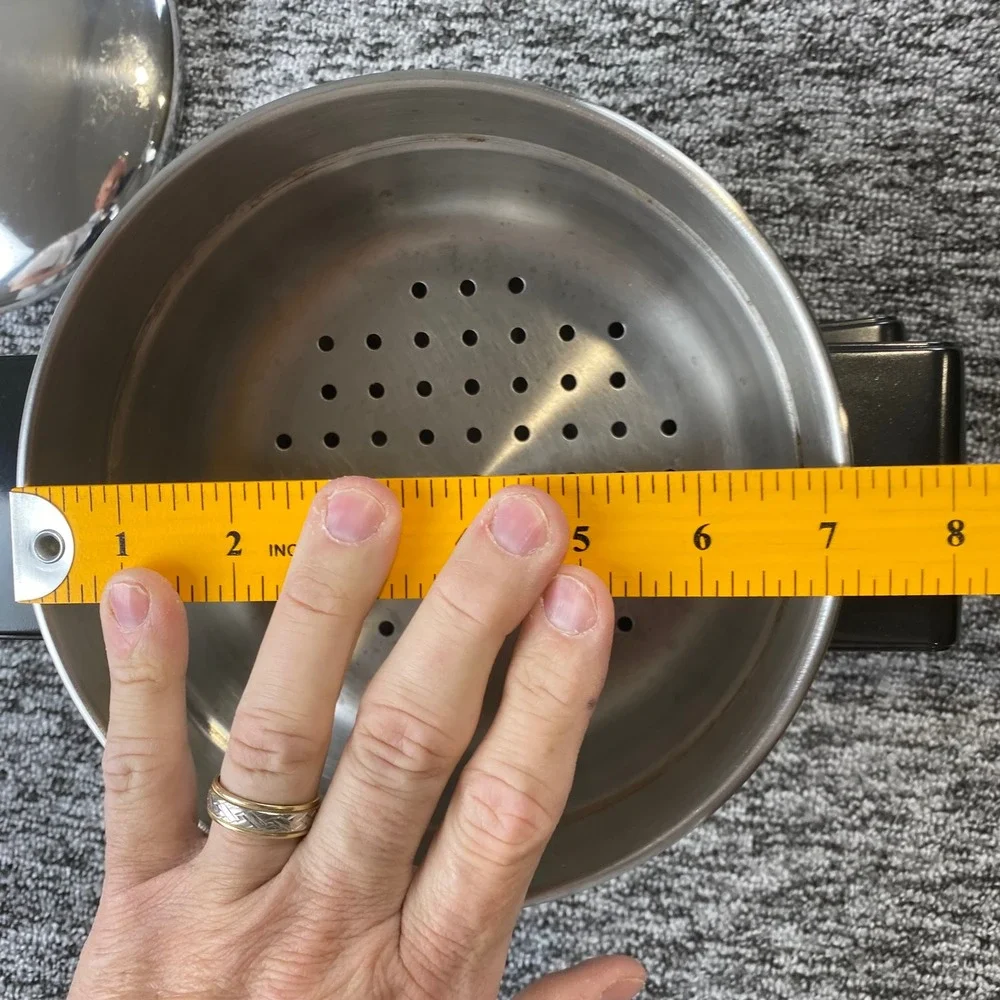 Farberware 3 Qt Stainless Steel Saucepan Steamer Insert Lid 24C Impact Bonded